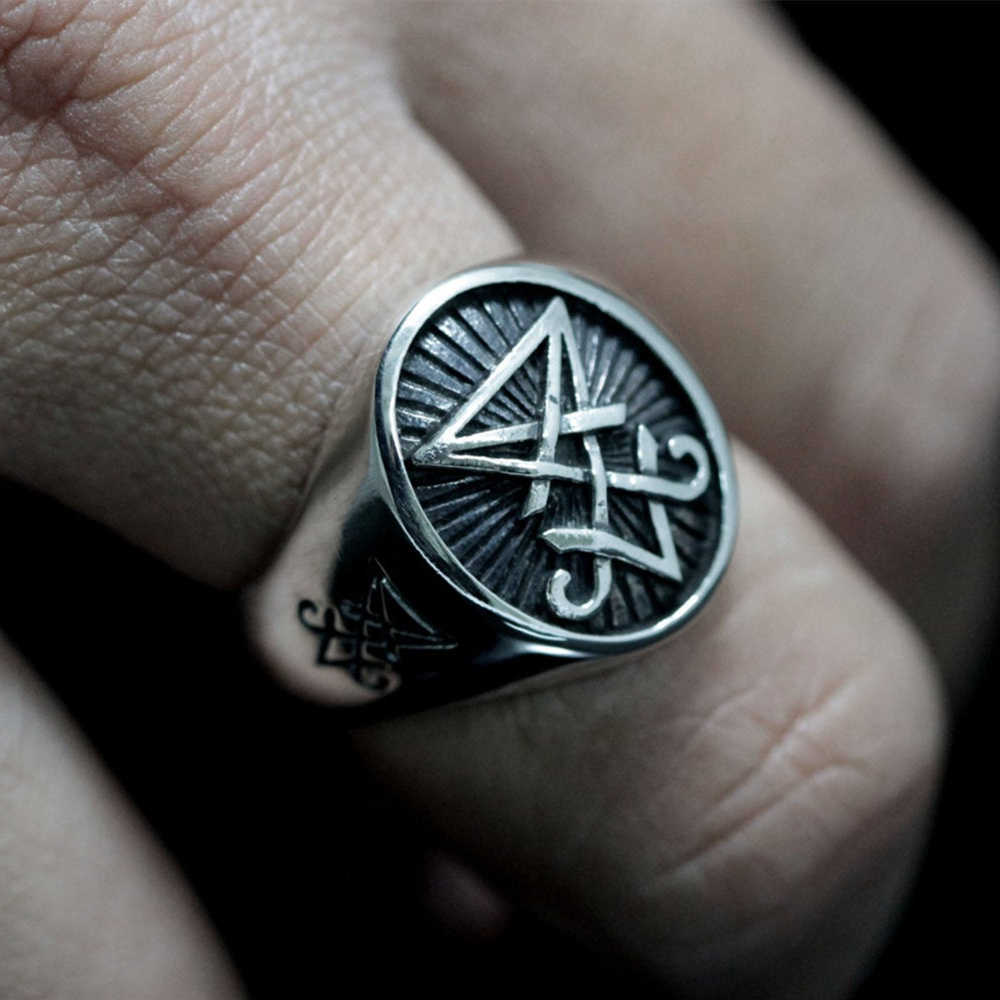 Sigil of Lucifer Satan Seal Ring Gothic Stainless Steel Signet Rings Biker Punk Jewelry
Sigil of Lucifer Satan Seal Ring Gothic Stainless Steel Signet Rings Biker Punk Jewelry