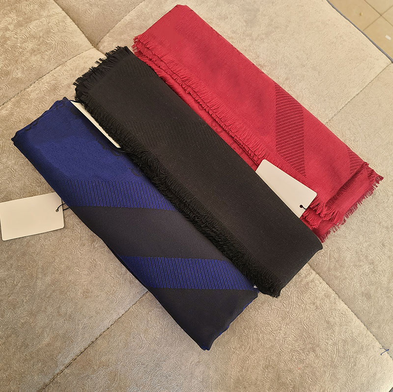 Elegant Silk Wool Scarf by Brand Designer for Women - Warm Letter Design, Sizes Available up to 140x140cm (JA12)