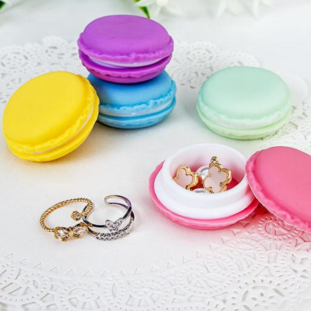 1000 Pcs Sweet Macarons Storage Box Candy Color For Jewelry Earring Outing Boxes Living Essential Wholesale