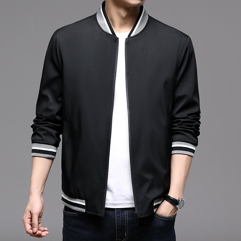 Mens Jacket Spring Big Size Baseball Jackets For Style Oversized Bomber Coats European Clothing Black Husband Men's