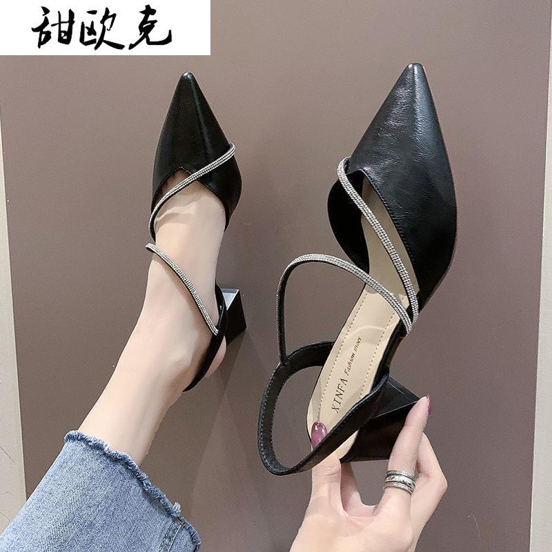 Fashion Women's Sandals Summer Set Foot Sexy Pointed Toe Women Rhinestone Dress Shoes Mid Heel Outdoor Comfortable, Black
Fashion Women's Sandals Summer Set Foot Sexy Pointed Toe Women Rhinestone Dress Shoes Mid Heel Outdoor Comfortable, Black