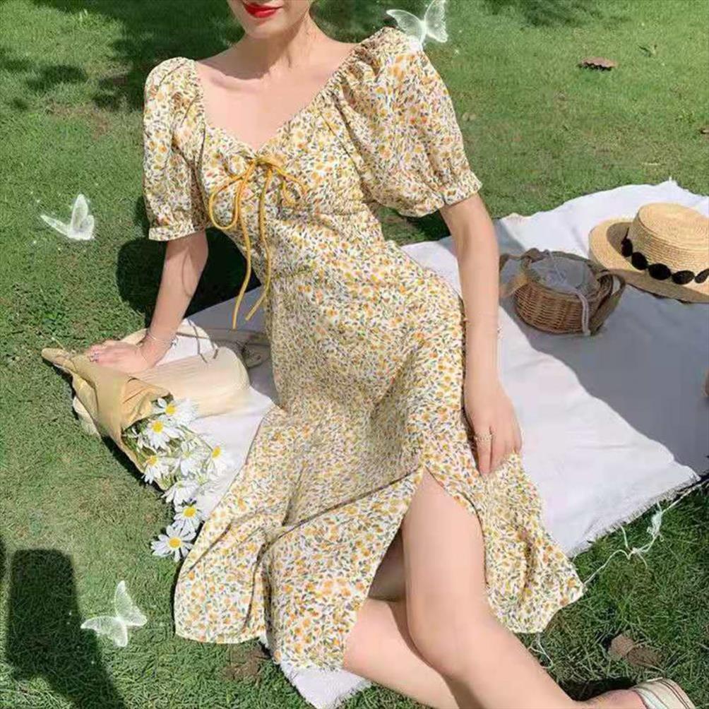 fashion summer square neck floral womens dresses print puff short sleeve split midi dress streetwear for party, Black;gray
fashion summer square neck floral womens dresses print puff short sleeve split midi dress streetwear for party, Black;gray