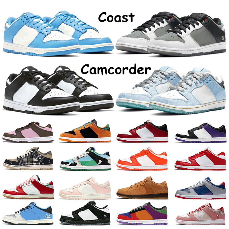 Camcorder SB low Travis scotts shoes mens dunk sneakers Psychic blue Black White Cherry Coast Bears Orange Opti Yellow womens sports fashion trai