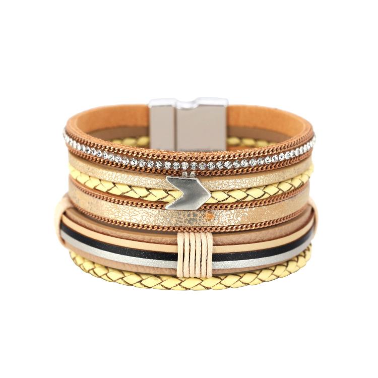 Bangle Bohemian Ethnic Style Bracelet For Women Arrow Accessories Multilayer Leather Magnetic Buckle Ladies Wholesale 
Bangle Bohemian Ethnic Style Bracelet For Women Arrow Accessories Multilayer Leather Magnetic Buckle Ladies Wholesale