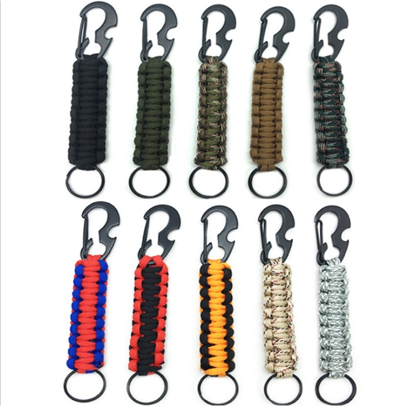 Key multicolor optional outdoor umbrella rope woven belt bottle opener key chain 
Key multicolor optional outdoor umbrella rope woven belt bottle opener key chain