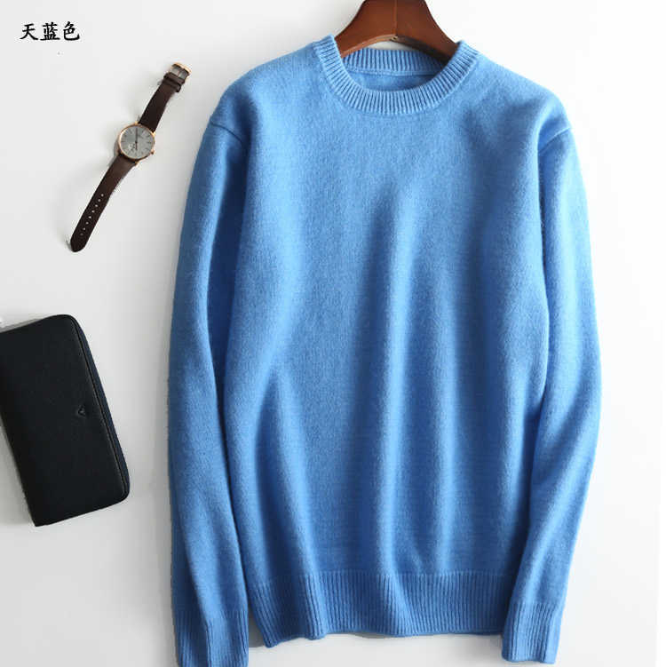 Selling Cashmere Cotton Blended Thick Pullover Men Sweater autumn winter jersey Jumper hombre pull Knitted sweater 211008