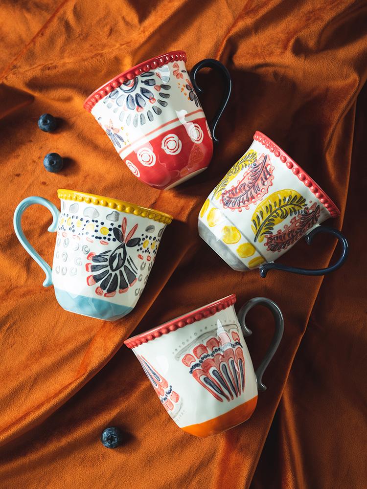 Mugs Hand-painted Ceramic Coffee Mug Pearl Point Large Capacity Breakfast Milk Cup Household Couple's, Blue
Mugs Hand-painted Ceramic Coffee Mug Pearl Point Large Capacity Breakfast Milk Cup Household Couple's, Blue