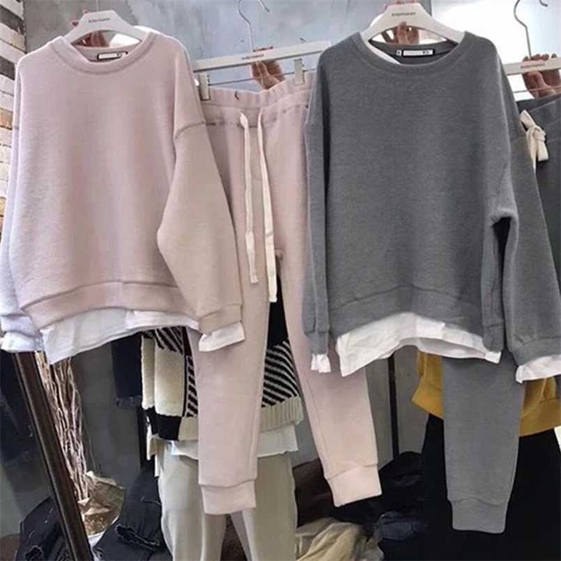 Female Sporting Suit Streetwear Autumn Winter Tracksuit Pullover Sweatshirts Jogger Harem Pants Women' 2 Piece Set Tracksuits 211109, Gray
Female Sporting Suit Streetwear Autumn Winter Tracksuit Pullover Sweatshirts Jogger Harem Pants Women' 2 Piece Set Tracksuits 211109, Gray
