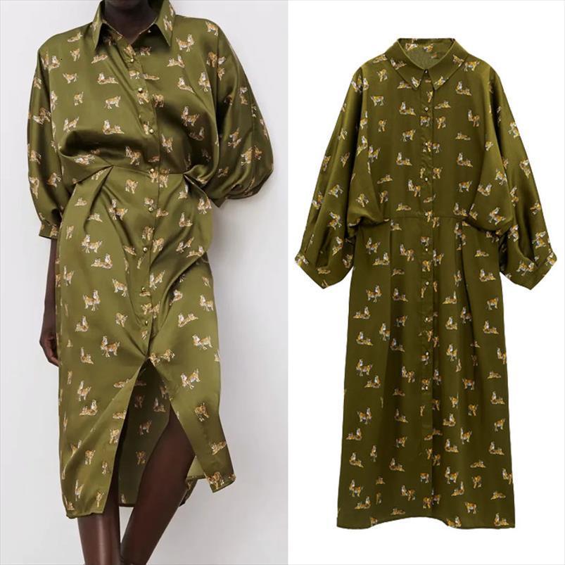 za green animal printed womens dresses long elegant short puff sleeve party ladies vintage year female vestidos, Black;gray
za green animal printed womens dresses long elegant short puff sleeve party ladies vintage year female vestidos, Black;gray
