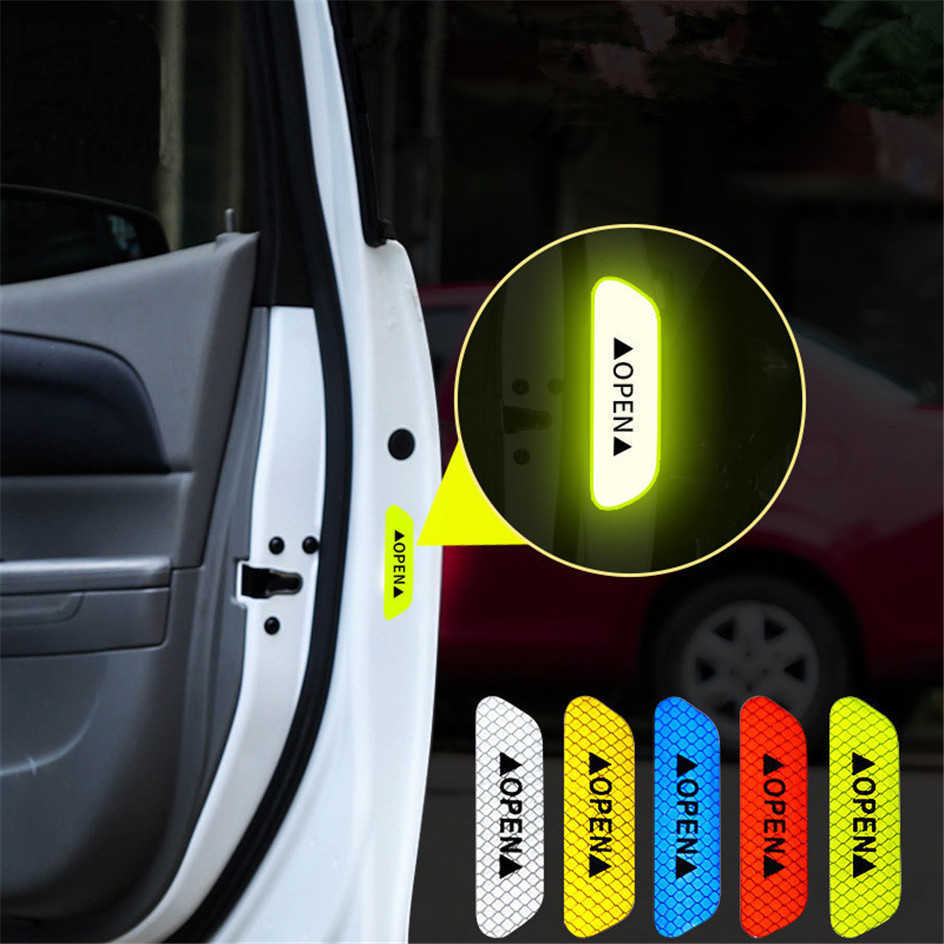 

2021 4PCS/set Car Reflective Strips Warning Stickers For Toyota Corolla Yaris Auris CHR Camry Prius RAV4 Highlander Door, Other