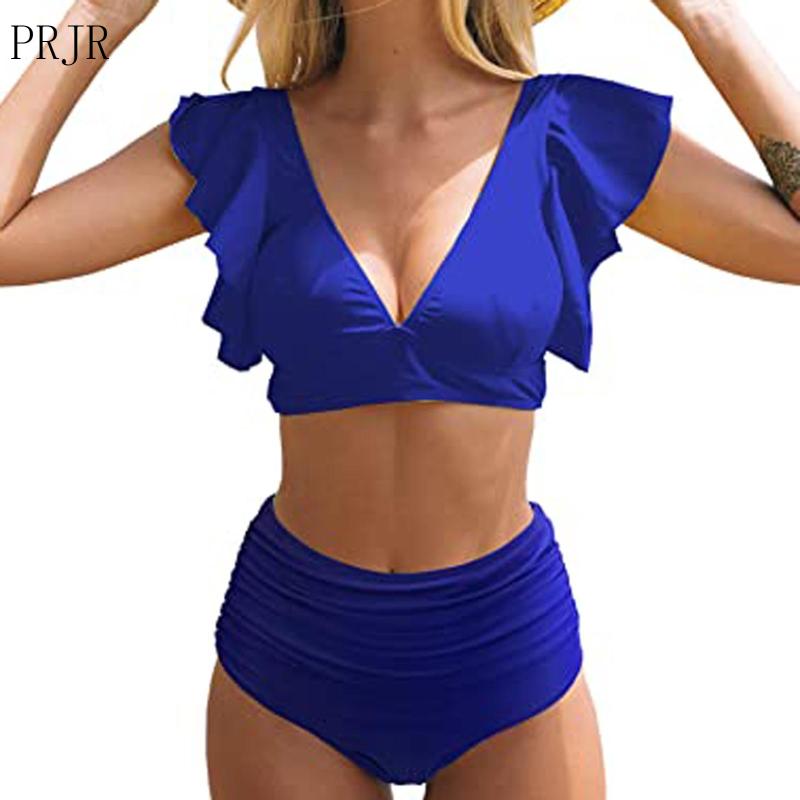 Women's Swimwear High Waist Ruffled Sexy Bikini Set 2022 Biquini Women Two Pieces Swimsuit Solid Color Beachwear V-Neck Bathing Suit, White;black
Women's Swimwear High Waist Ruffled Sexy Bikini Set 2022 Biquini Women Two Pieces Swimsuit Solid Color Beachwear V-Neck Bathing Suit, White;black