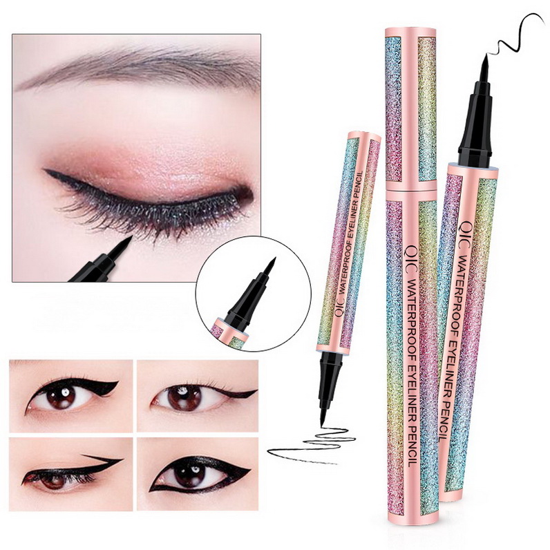 

Starry Sky Liquid Eyeliner Pencil Waterproof Eye Liner Pen Easy to Wear Long-lasting Natural QIC Makeup Pens, Black