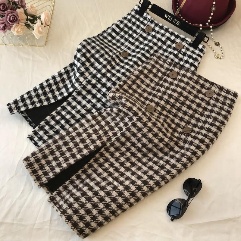 Woolen Winter Skirt Women' Thickened Mid-Length Vintage Plaid A- Line High Waist Office Lady Mujer Faldas Skirts, Black
Woolen Winter Skirt Women' Thickened Mid-Length Vintage Plaid A- Line High Waist Office Lady Mujer Faldas Skirts, Black