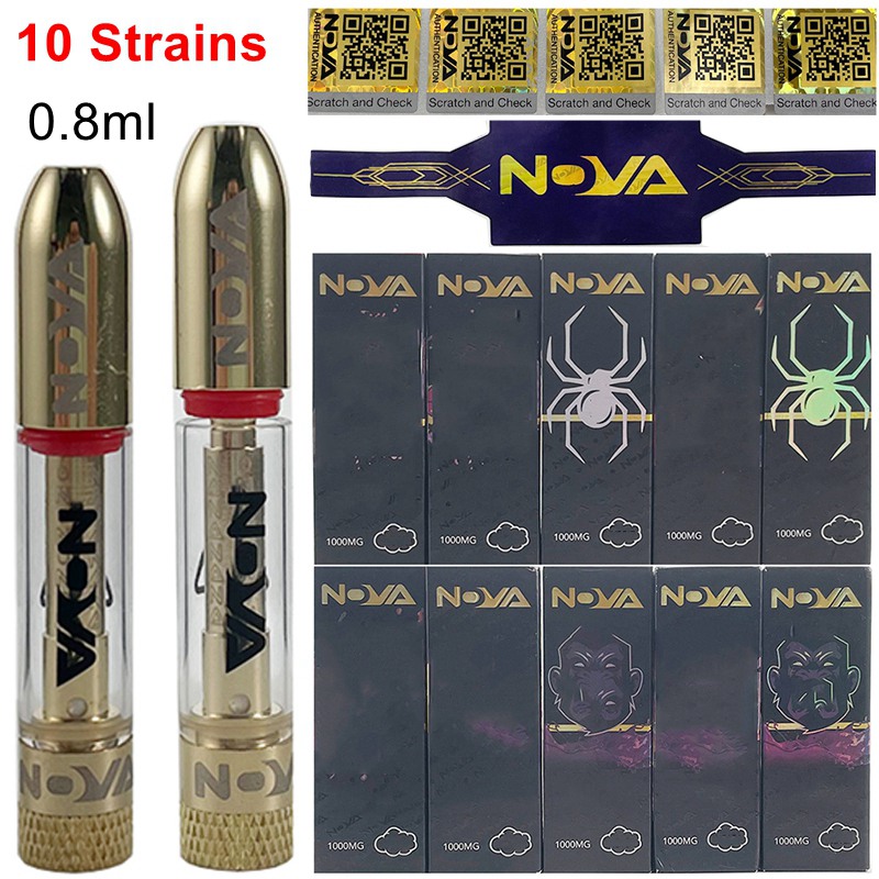 Gold Nova Atomizers Vape Cartridges Packaging Empty Carts 0.8ml Ceramic Coil Hologram Childproof Box Thick Oil Vaporizer 510 Thread
Gold Nova Atomizers Vape Cartridges Packaging Empty Carts 0.8ml Ceramic Coil Hologram Childproof Box Thick Oil Vaporizer 510 Thread
