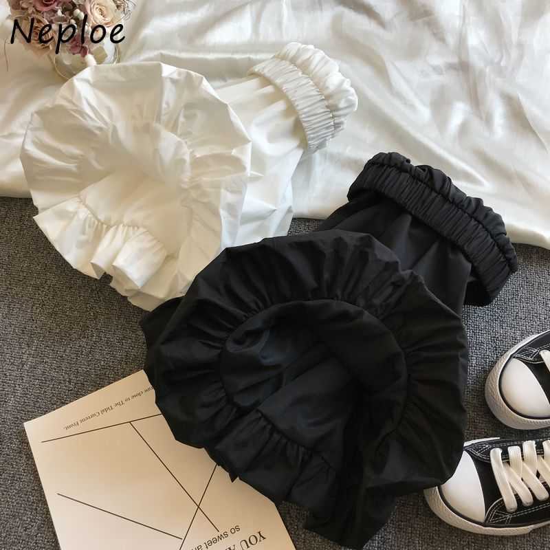 Neploe Korean Summer Shorts Elasticity High Waist A Line Women Sweet Fashion Solid Color Femme 1E885 210714