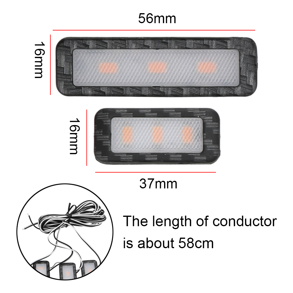 4pcs Car Ambient Light Interior Inner Door Bowl Handle Armrest Lighting Decorative Lamp Auto Handrail Lights For Car Accessories