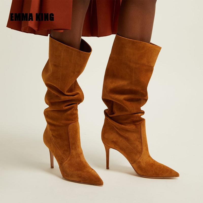 Boots Knee High For Women Folds Western Cowboy Long Female Winter Pointed Toe Heels Cowgirl Woman Suede
Boots Knee High For Women Folds Western Cowboy Long Female Winter Pointed Toe Heels Cowgirl Woman Suede