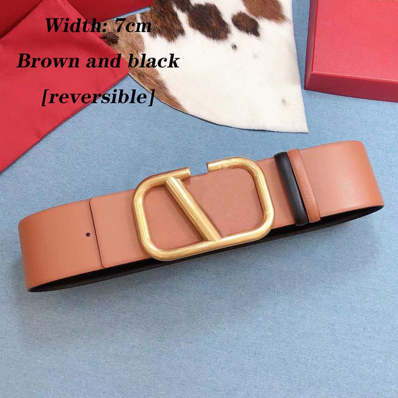 Women's reversible belt one two colors 7cm wide premium leather 4cm men's letter pure copper buckle brown and black private customization, Red box
Women's reversible belt one two colors 7cm wide premium leather 4cm men's letter pure copper buckle brown and black private customization, Red box