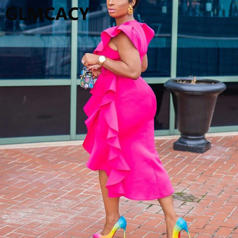 Formal Elegant Evening Party Ruffles Dress 210702