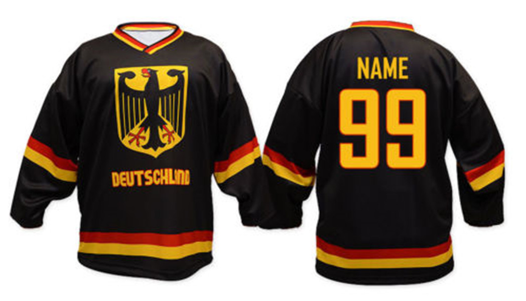Team Germany Deutschland Ice Hockey Jersey Men's Embroidery Stitched Customize any number and name Jerseys, Black
Team Germany Deutschland Ice Hockey Jersey Men's Embroidery Stitched Customize any number and name Jerseys, Black