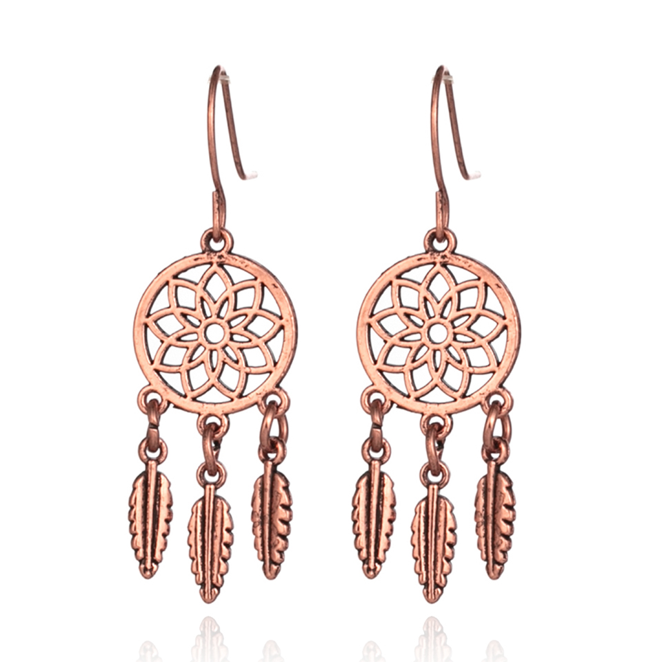 Vintage Dangle Earrings Boho Ethnic Antique Silver Color for Women Female Fashion 2021 Charm Jewelry Accessories