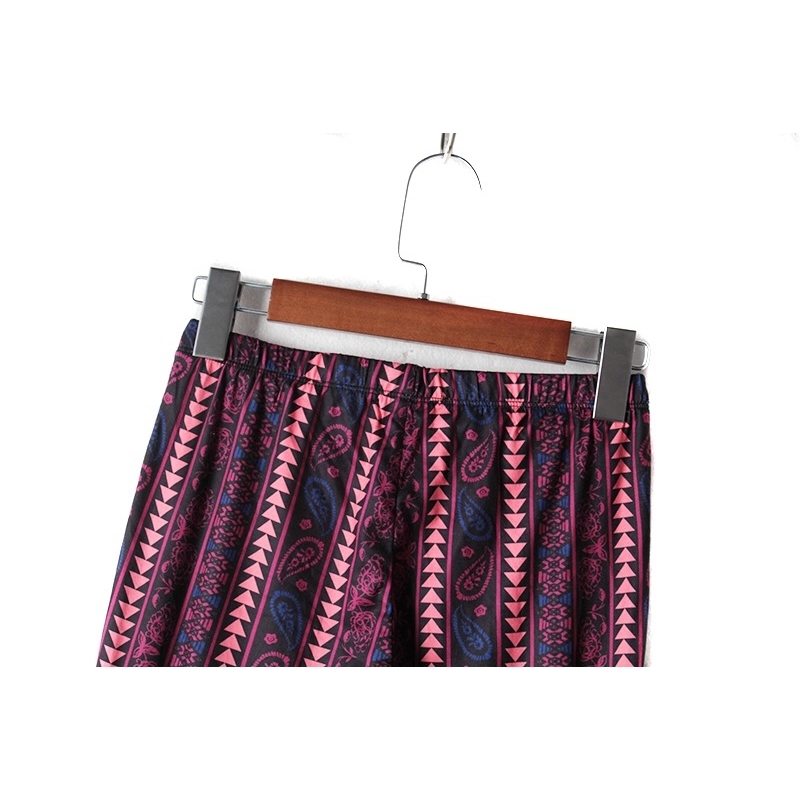 Vintage Geometric Paisley Print Flare Pants Women Bohemia Tribal African Hippie Bellbottom Bell Leggings Bottom Long Trousers 210429