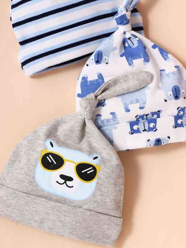 3pcs Baby Cartoon Graphic Hat SHE03