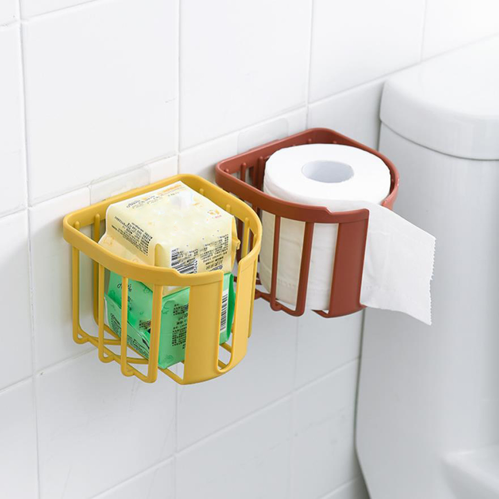 Punch-free Toilet Paper Rock Toilet Wall-mounteed Toilat Paper Hold Tissue Holder Hanging Towels Bathroom Toilet Paper Rock