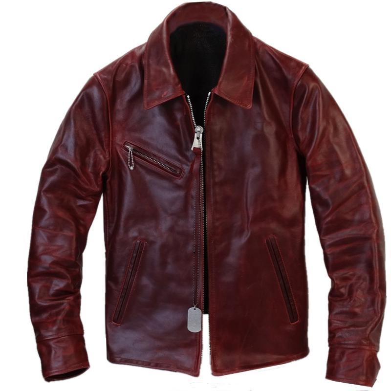 Men' Leather & Faux 2021 Wine Red American Casual Style 1930s Biker' Jacket Plus Size XXXL Genuine Cowhide Autumn Slim Fit Retro Coat
Men' Leather & Faux 2021 Wine Red American Casual Style 1930s Biker' Jacket Plus Size XXXL Genuine Cowhide Autumn Slim Fit Retro Coat