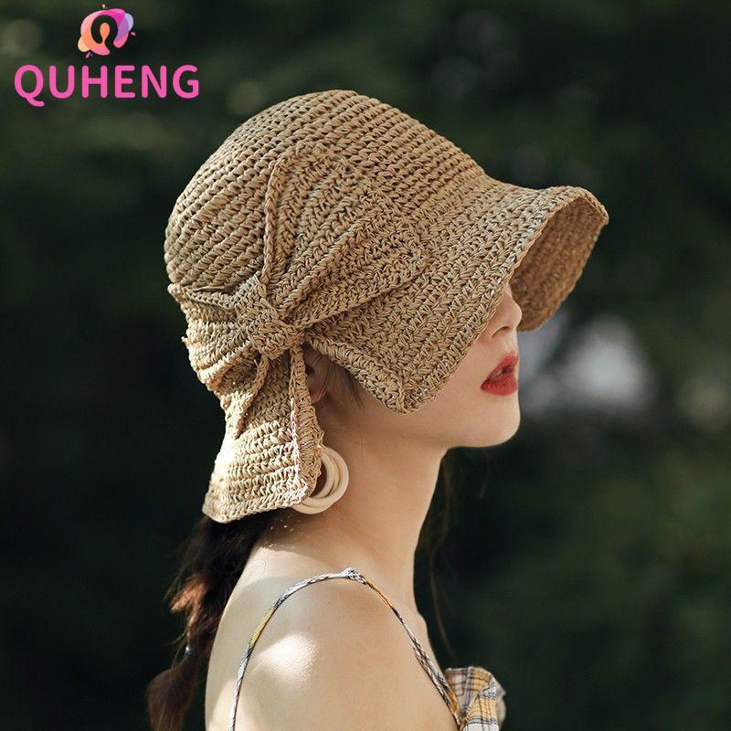Straw Hat Female Summer Elegant Bowknot Comfortable Fisherman Sunshade Foldable Knitted M60 Wide Brim Hats, Blue;gray
Straw Hat Female Summer Elegant Bowknot Comfortable Fisherman Sunshade Foldable Knitted M60 Wide Brim Hats, Blue;gray
