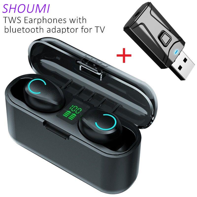 Headphones & Earphones TWS Earbuds Wireless Stereo Waterproof CVC Noise Reduction Headsets With Mic Charge Bin Bluetooth Adaptor Earphone Fo, Black
Headphones & Earphones TWS Earbuds Wireless Stereo Waterproof CVC Noise Reduction Headsets With Mic Charge Bin Bluetooth Adaptor Earphone Fo, Black