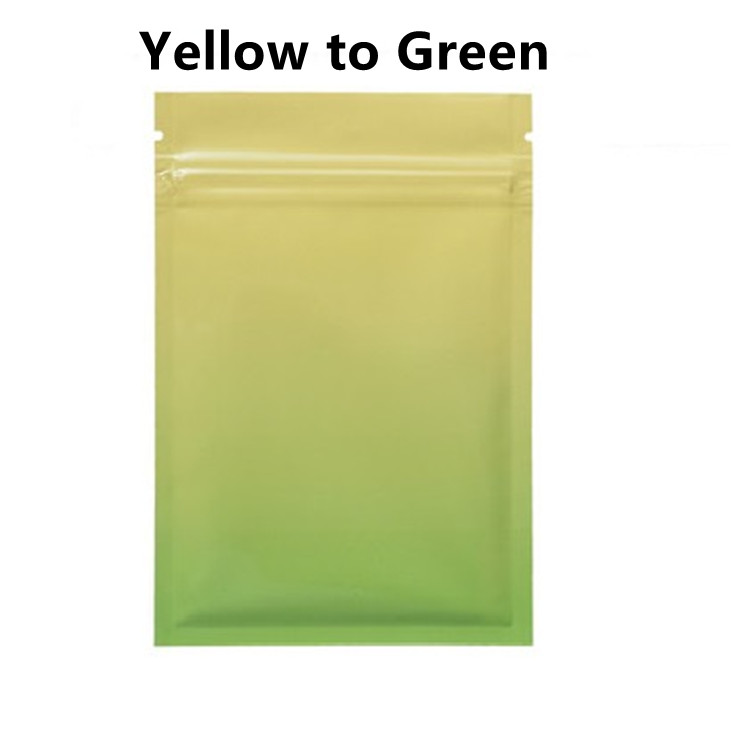100pcs Gradient Aluminum Foil Zip Lock Bag Flat Contrast Resealable Food Storage Cereals Coffee Powder Snack Smell Proof Gifts Heat Sealing Packaging 