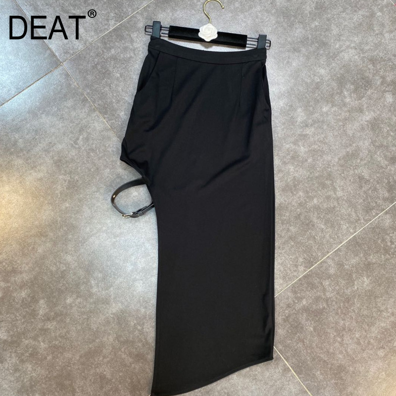Women Skirt High Waist Fashion Spring Summer Ladies Solid Color Irregular HR389 210525, Black
Women Skirt High Waist Fashion Spring Summer Ladies Solid Color Irregular HR389 210525, Black