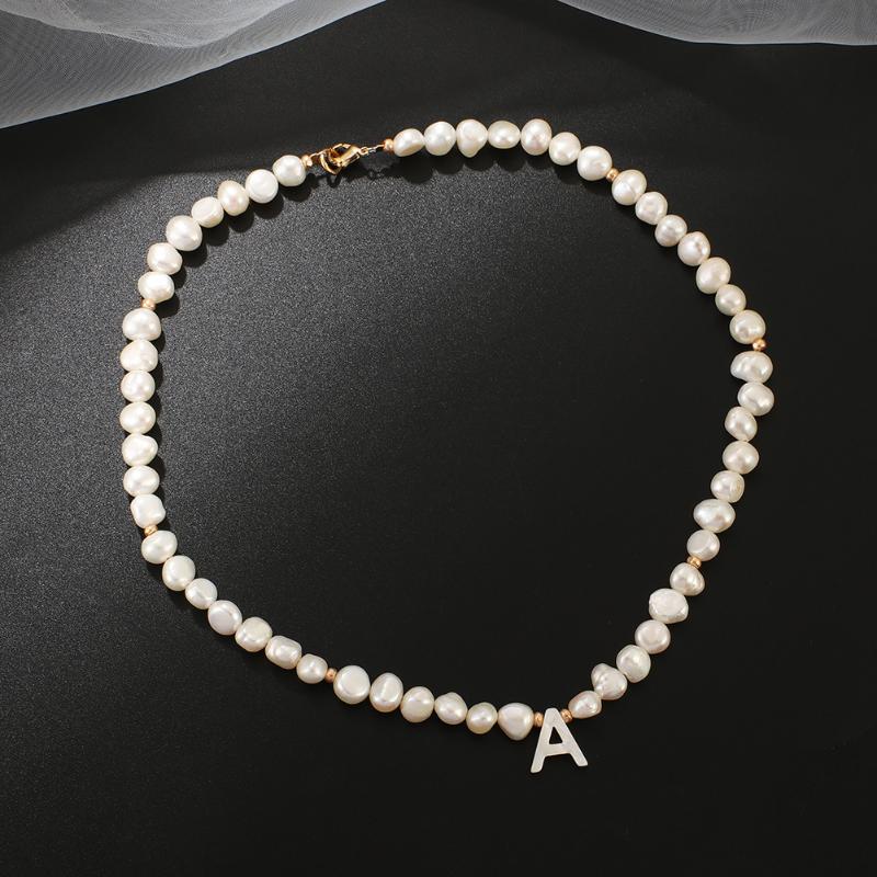 Pendant Necklaces Real Freshwater Pearl Necklace Choker For Women Alphabet A-Z Shell Letter Initial Buckle Gold Color Jewelry Gift, Silver
Pendant Necklaces Real Freshwater Pearl Necklace Choker For Women Alphabet A-Z Shell Letter Initial Buckle Gold Color Jewelry Gift, Silver