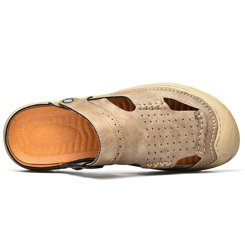 Summer Men Casual Sandals Genuine Leather Outdoor Slippers Handmade Breathable Loafers Men Designer Beach Shoes Plus Size 38-46, Red;white
Summer Men Casual Sandals Genuine Leather Outdoor Slippers Handmade Breathable Loafers Men Designer Beach Shoes Plus Size 38-46, Red;white
