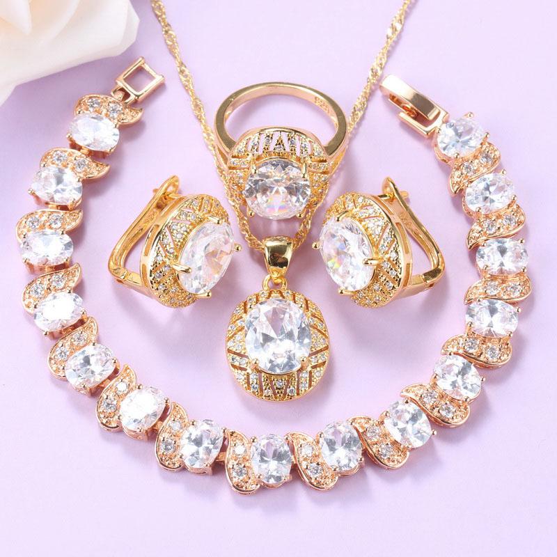 Earrings & Necklace Turkish Jewelry Sets Gold Color Hight Quality Natural Stone Wedding Costume Womans' And Bracelet 7-Color, As pic
Earrings & Necklace Turkish Jewelry Sets Gold Color Hight Quality Natural Stone Wedding Costume Womans' And Bracelet 7-Color, As pic