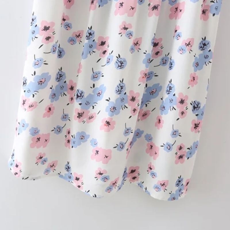 Summer Women Floral Print V Neck Mini Dress Female Butterfly Sleeve Clothes Casual Lady Loose Vestido D7763 210430Z