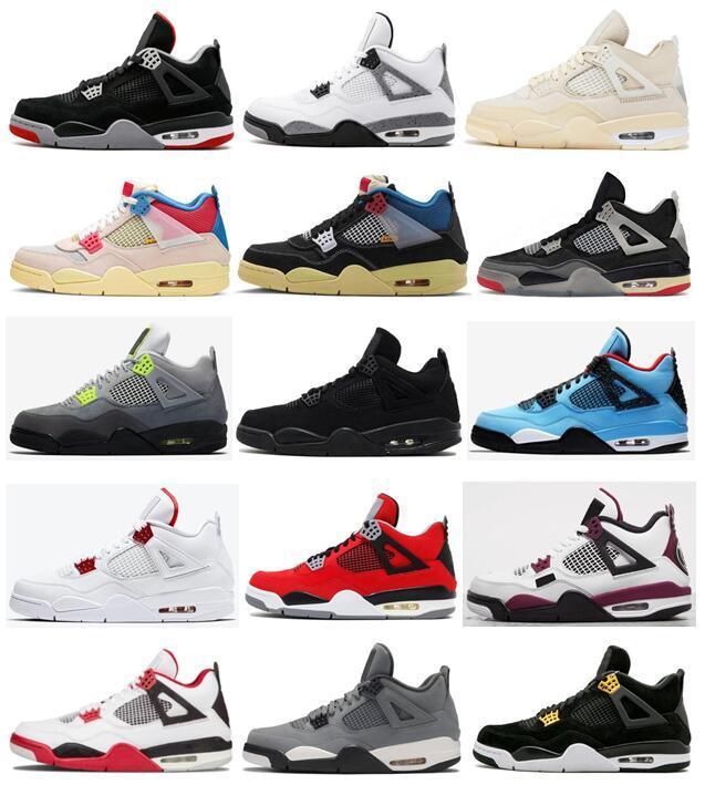 4s Bred Sail Union Neon Fire Red Black Cat Travis Scotts White Cement Basketball Shoes Men 4 Metallic Royalty Toro Bravo Sports Sneakers
4s Bred Sail Union Neon Fire Red Black Cat Travis Scotts White Cement Basketball Shoes Men 4 Metallic Royalty Toro Bravo Sports Sneakers