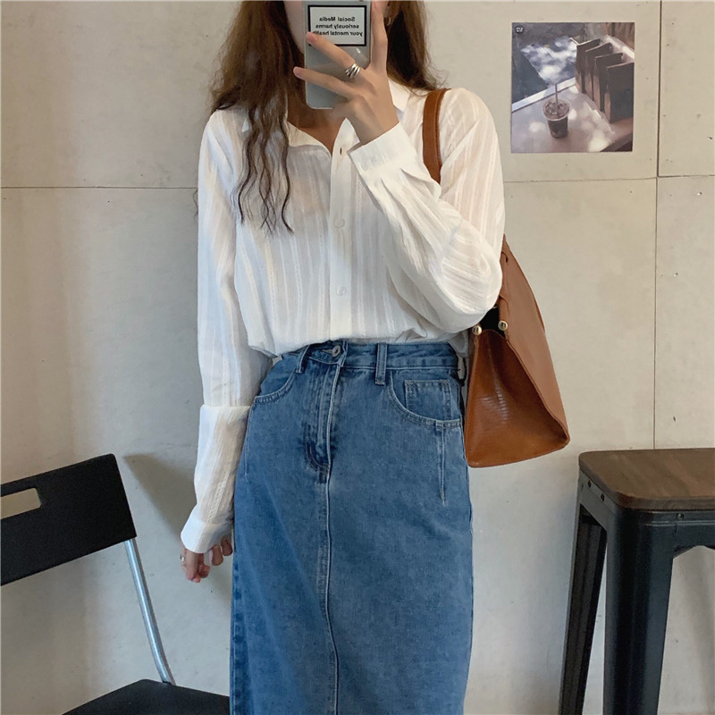 S-XL oversize Blouses spring Tops femme Casual Women shirt long sleeve Cotton Girls Blouse Plus Size Blusas autumn 210417Z