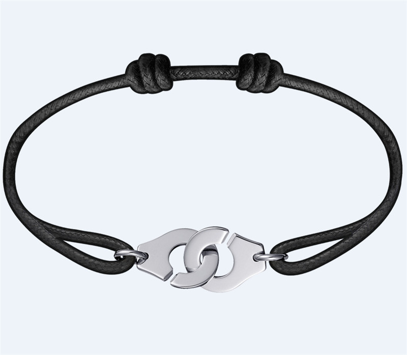 France Jewelry Dinh Van Bracelet For Women Fashion 925 Sterling Silver Rope Handcuff Menottes WFB6, Black
France Jewelry Dinh Van Bracelet For Women Fashion 925 Sterling Silver Rope Handcuff Menottes WFB6, Black
