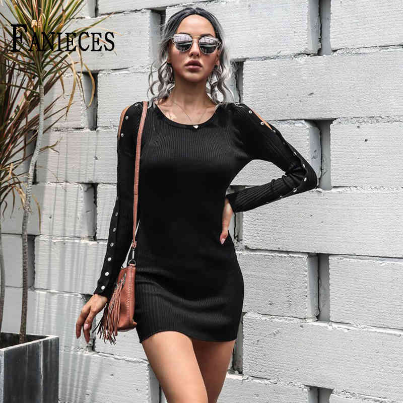 Women Autumn Winter Ribbing Knitting Sweaters Dresses button Knitted Mini Dress Sweater Office Lady Vestido sukienka 210520, Black
Women Autumn Winter Ribbing Knitting Sweaters Dresses button Knitted Mini Dress Sweater Office Lady Vestido sukienka 210520, Black