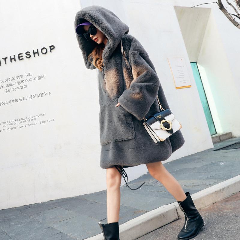 Women' Fur & Faux Winter 2021 Solid Color Warm And Comfortable Hooded Mid-long Section Thickening Coat, Black
Women' Fur & Faux Winter 2021 Solid Color Warm And Comfortable Hooded Mid-long Section Thickening Coat, Black