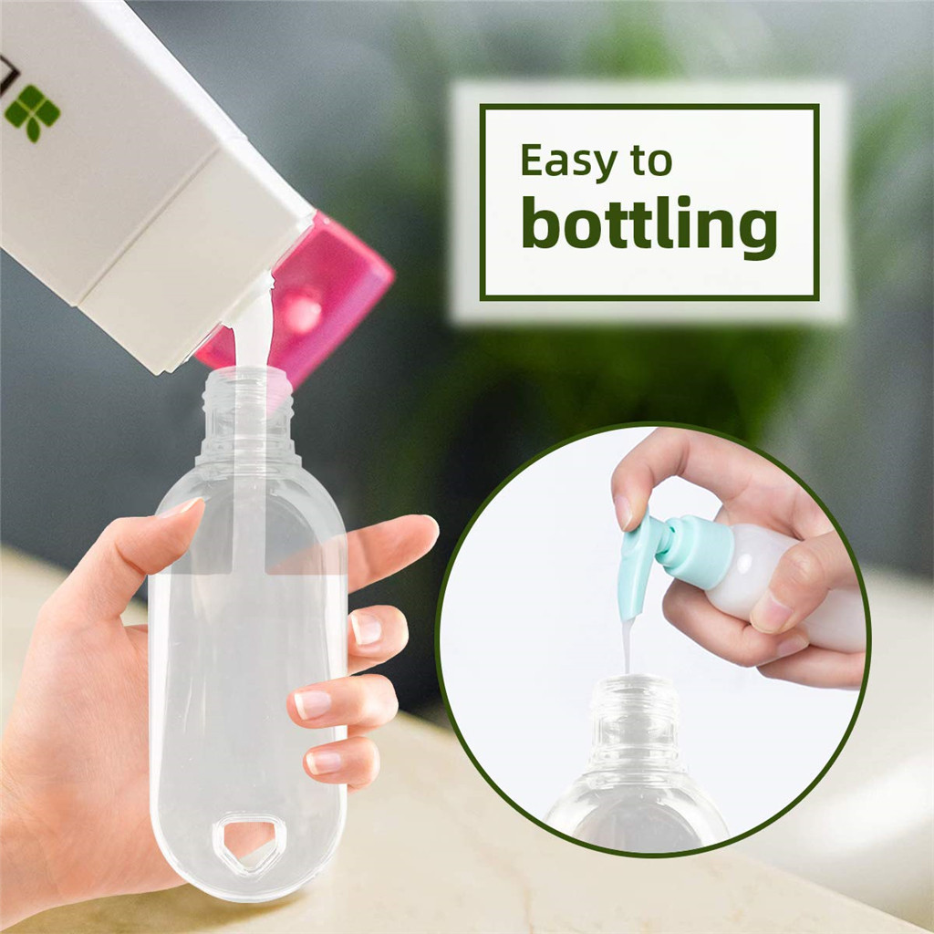 5/10/20 transparent empty PC bottle 60ml plastic course cleaning key bottles leakproof empty glass lid containers