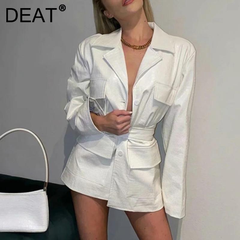 Women's Leather & Faux DEAT Women Belt Vintage Black Jacket Arrivals Lapel Long Sleeve Temperament Fashion Autumn Winter 2021
Women's Leather & Faux DEAT Women Belt Vintage Black Jacket Arrivals Lapel Long Sleeve Temperament Fashion Autumn Winter 2021