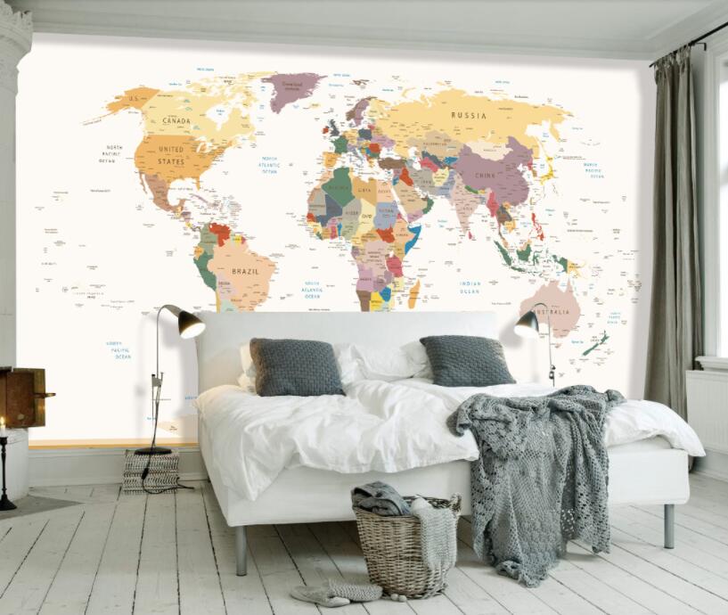 Custom Wallpaper Mural Ultra HD world map Living room sofa background wall decorative painting 3d wallpaper