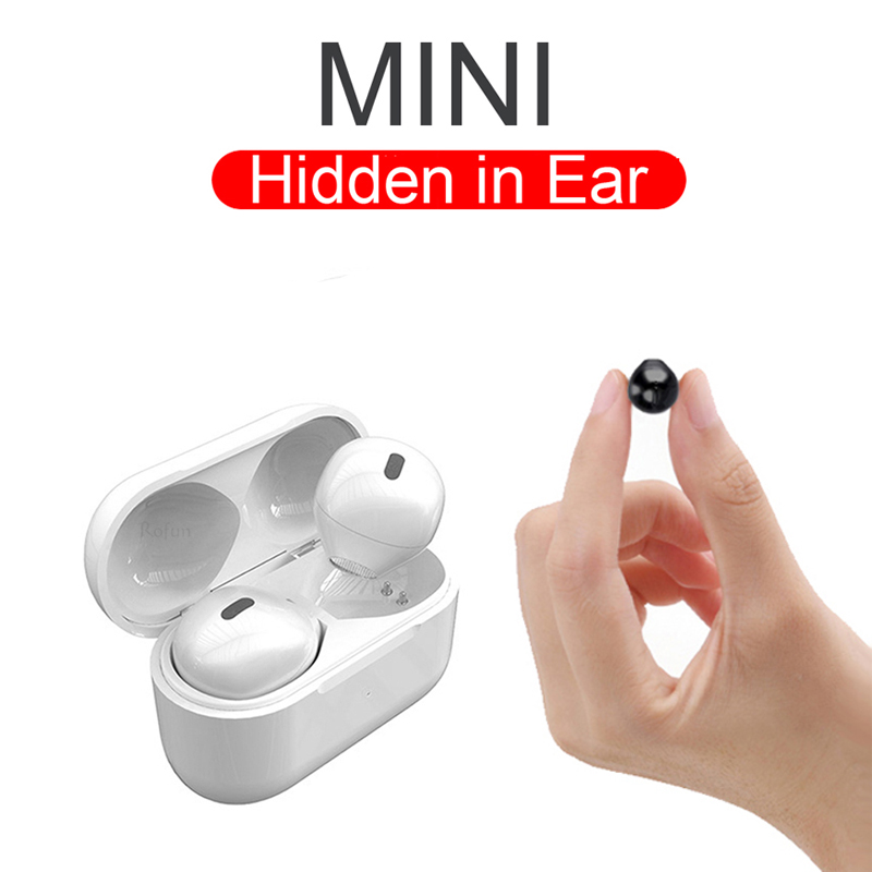 Invisible Earphones Bluetooth Wireless Sleeping Earbud Hidden Headphones Type C Charging Case Mini Earpiece With Mic For Small Ears Samsung Xiaom