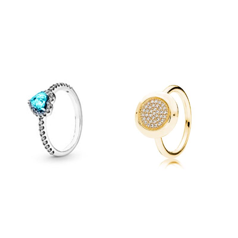 Cluster Rings High Quality S925 Silver Blue Zircon Elevated Heart, Golden Round Ring, Exquisite Jewellery To Give Ladies An Anniversary Gift
Cluster Rings High Quality S925 Silver Blue Zircon Elevated Heart, Golden Round Ring, Exquisite Jewellery To Give Ladies An Anniversary Gift