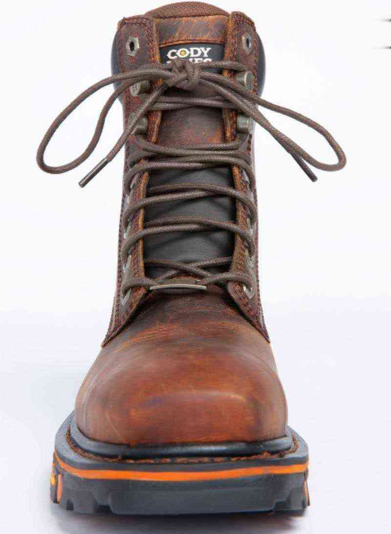 Men's Handmade PU Brown Round Head Lace-up High-top Low-heel Non-slip Comfortable and Fashionable Casual Short Boots XM224 211229