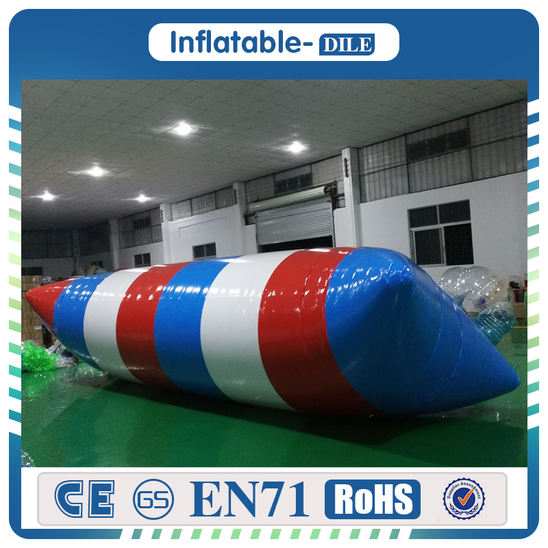Newest bouncer 09mm PVC Tarpaulin 62m Water Pillow Inflatable Water Blob Catapult with Pump