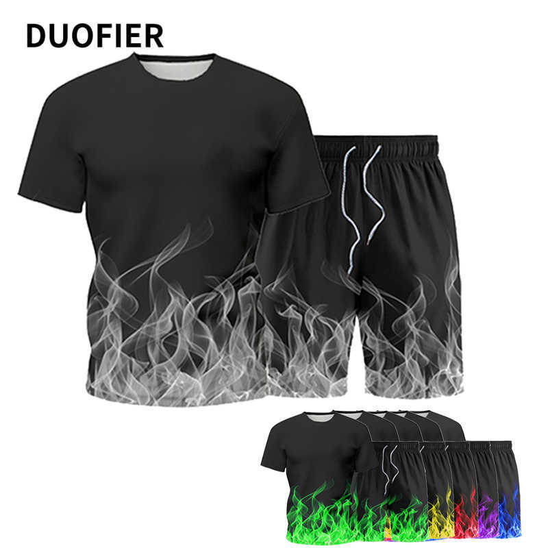Summer Fitness Men's Set Fashion Flame Print Tracksuit Sportswear Track Suits Male Sweatsuit Short Sleeves T-shirt 2 Pieces 210603, Fk214 purple
Summer Fitness Men's Set Fashion Flame Print Tracksuit Sportswear Track Suits Male Sweatsuit Short Sleeves T-shirt 2 Pieces 210603, Fk214 purple
